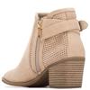 XTI WOMENS ZIP ANKLE BOOT - BEIGE SUEDE