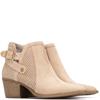 XTI WOMENS ZIP ANKLE BOOT - BEIGE SUEDE