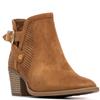 XTI WOMENS ZIP ANKLE BOOT - CAMEL SUEDE