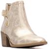 XTI WOMENS ZIP ANKLE BOOT - GOLD