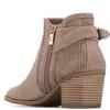 XTI WOMENS ZIP ANKLE BOOT - TAUPE SUEDE