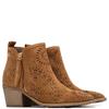XTI WOMENS ZIP ANKLE BOOT - CAMEL SUEDE