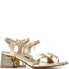 XTI WOMENS LOW HEEL STRAP SANDAL - GOLD
