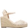XTI WOMENS WEDGE SANDAL - BEIGE