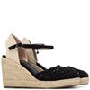 XTI WOMENS WEDGE SANDAL - BLACK