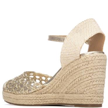 XTI WOMENS WEDGE SANDAL - GOLD