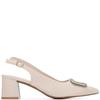 XTI WOMENS LOW HEEL SLING BACK - BEIGE