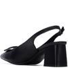 XTI WOMENS LOW HEEL SLING BACK - BLACK