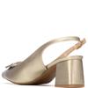 XTI WOMENS LOW HEEL SLING BACK - GOLD