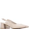 XTI WOMENS LOW HEEL SLING BACK - BEIGE