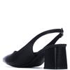 XTI WOMENS LOW HEEL SLING BACK - BLACK