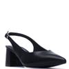 XTI WOMENS LOW HEEL SLING BACK - BLACK