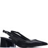 XTI WOMENS LOW HEEL SLING BACK - BLACK