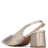 XTI WOMENS LOW HEEL SLING BACK - GOLD