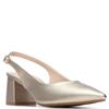 XTI WOMENS LOW HEEL SLING BACK - GOLD