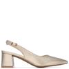 XTI WOMENS LOW HEEL SLING BACK - GOLD