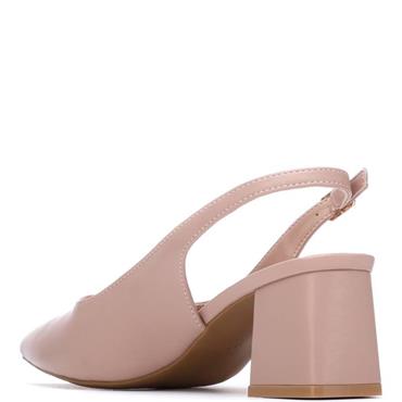 XTI WOMENS LOW HEEL SLING BACK - NUDE