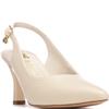 XTI WOMENS MID HEEL SLING BACK - BEIGE