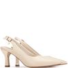 XTI WOMENS MID HEEL SLING BACK - BEIGE