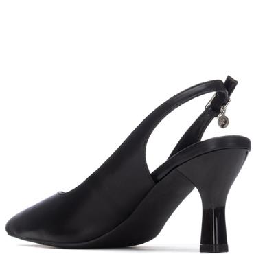 XTI WOMENS MID HEEL SLING BACK - BLACK