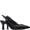 XTI WOMENS MID HEEL SLING BACK - BLACK