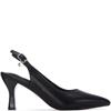 XTI WOMENS MID HEEL SLING BACK - BLACK