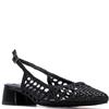 XTI WOMENS LOW HEEL SLING BACK - BLACK