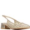 XTI WOMENS LOW HEEL SLING BACK - GOLD