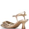 XTI WOMENS LOW HEEL STRAP SANDAL - GOLD