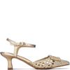 XTI WOMENS LOW HEEL STRAP SANDAL - GOLD