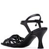 XTI WOMENS MID HEEL STRAP SANDAL - BLACK