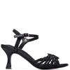 XTI WOMENS MID HEEL STRAP SANDAL - BLACK