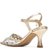 XTI WOMENS MID HEEL STRAP SANDAL - GOLD