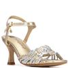 XTI WOMENS MID HEEL STRAP SANDAL - GOLD