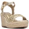 XTI WOMENS WEDGE SANDAL - GOLD