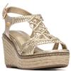 XTI WOMENS WEDGE SANDAL - GOLD