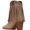 XTI WOMENS MICROFIBER ANKLE BOOT - BEIGE