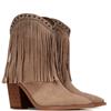 XTI WOMENS MICROFIBER ANKLE BOOT - BEIGE