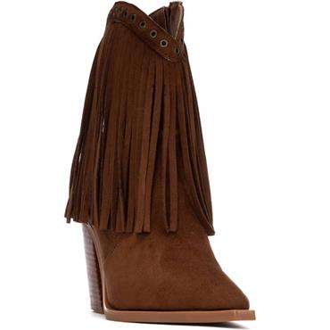 XTI WOMENS MICROFIBER ANKLE BOOT - CAMEL