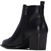 XTI WOMENS ZIP ANKLE BOOT - BLACK