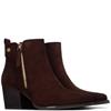 XTI WOMENS MICROFIBER ANKLE BOOT - BROWN