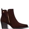 XTI WOMENS MICROFIBER ANKLE BOOT - BROWN