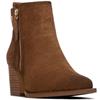 XTI WOMENS MICROFIBER ANKLE BOOT - CAMEL