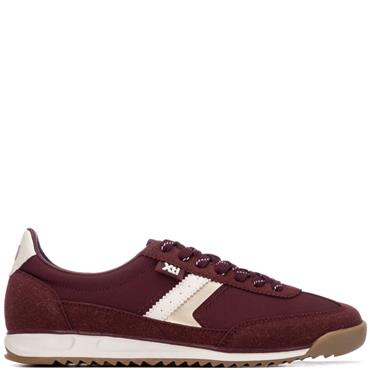 XTI WOMENS LACE TRAINER - BURGUNDY