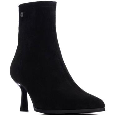 XTI WOMENS ZIP ANKLE BOOT - BLACK