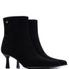 XTI WOMENS ZIP ANKLE BOOT - BLACK