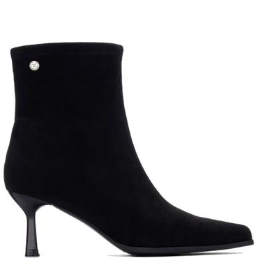XTI WOMENS ZIP ANKLE BOOT - BLACK