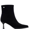 XTI WOMENS ZIP ANKLE BOOT - BLACK