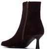 XTI WOMENS ZIP ANKLE BOOT - BROWN