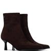 XTI WOMENS ZIP ANKLE BOOT - BROWN